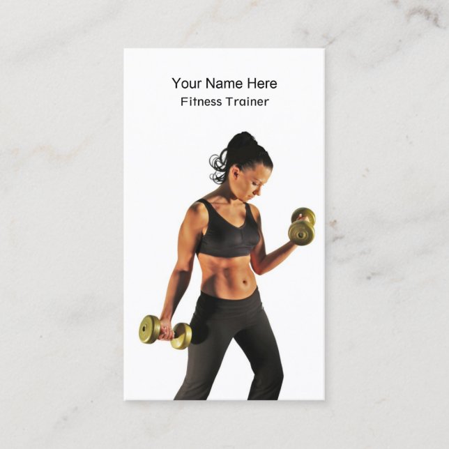 Personal Fitness Trainer Business Card Template (Front)