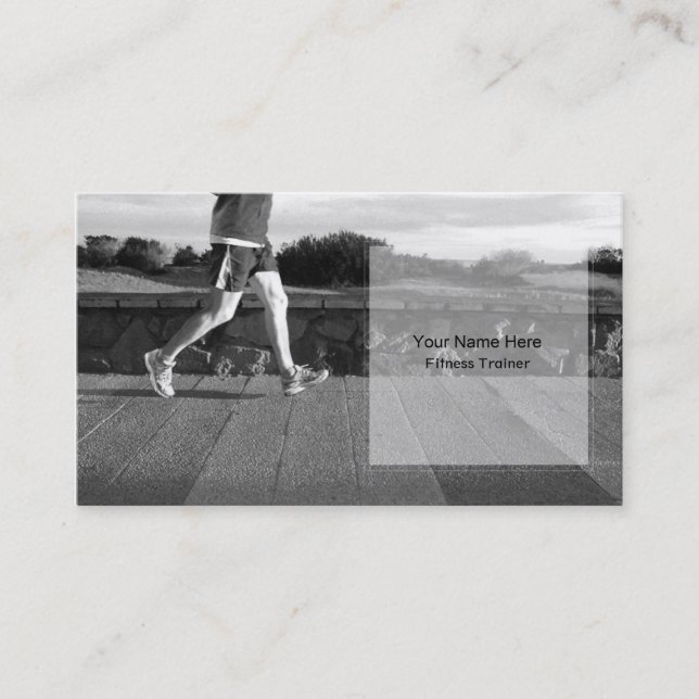 Personal Fitness Trainer Business Card Template (Front)