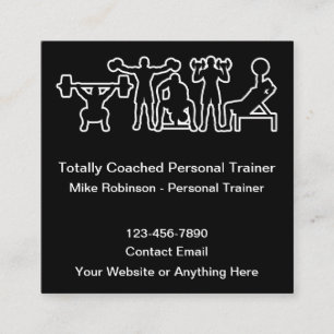 Personal Fitness Trainer Business Cards Unique
