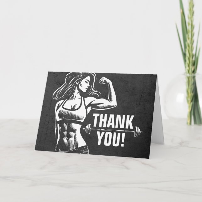 Personal Fitness Trainer Gym Instructor Thank You (Front)