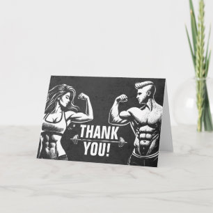 Personal Fitness Trainer Gym Instructor Thank You Card