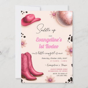 Personal Girl 1st Rodeo Birthday Invitation