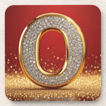 Personal Gold Glitter Letter O Monogram Initial