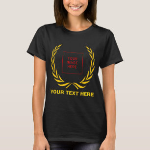 Personal Golden Laurel Wreath Black T-Shirt