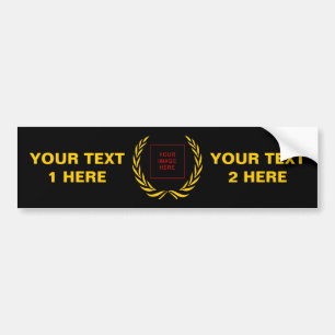 Personal Golden Laurel Wreath Bumper Sticker