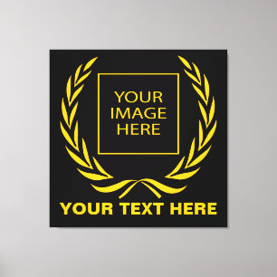 Personal Golden Laurel Wreath Canvas Print