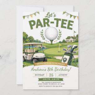 Personal Golf Birthday Invitation