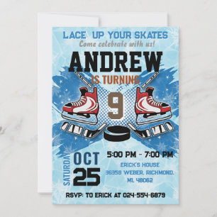 Personal Hockey Birthday Invitation