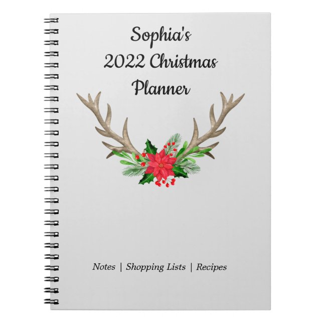 Personal Holiday Planner Notebook 6.5" x 8.75" (Front)