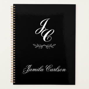 personal initials and name minimalist planner