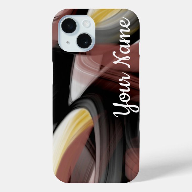 Personal iPhone Cases Trend Abstract Black Powdery (Back)