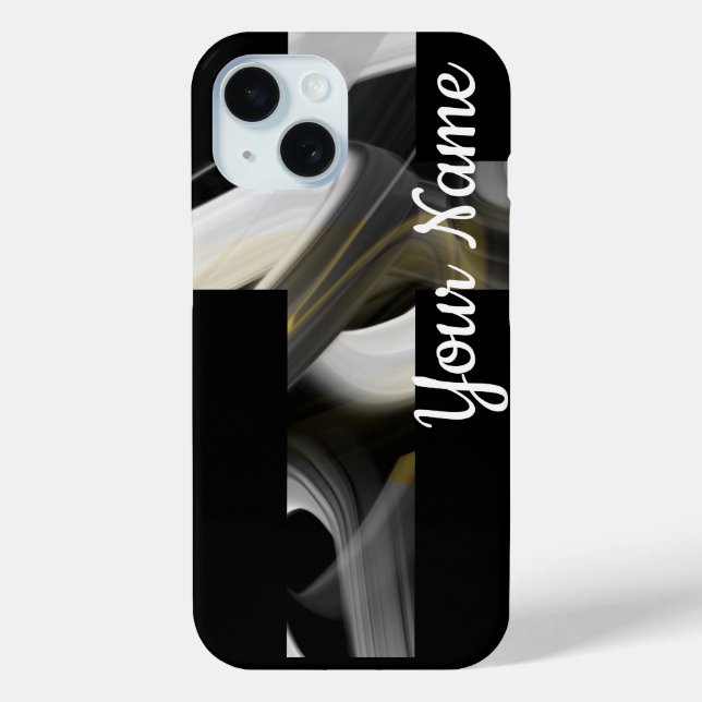 Personal iPhone Cases Trend Abstract Black White (Back)