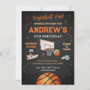 Personal kid Basketball Birthday Invitation