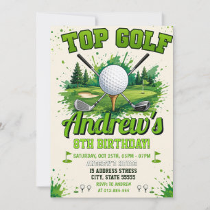 Personal Kid Golf birthday Invitation