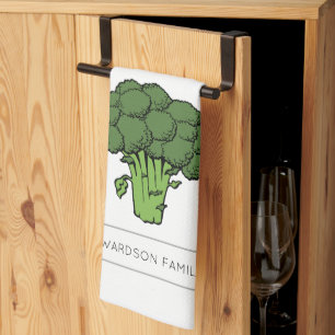 Personal kitchen Garden vegetables BROCCOLI Tea Towel