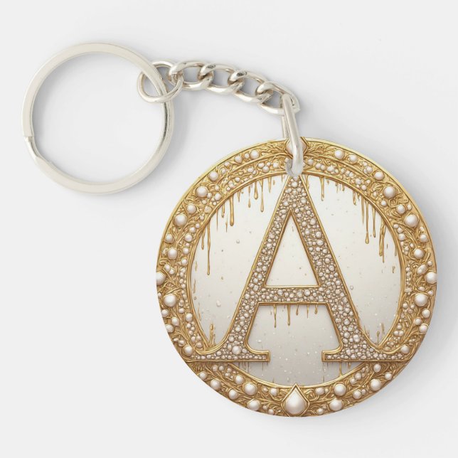 Personal Letter A Gift For Wife Key Ring (Front)