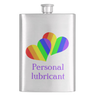 Personal lubricant hip flask
