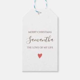 personal Merry Chirstmas TO THE ONE YOUR LOVE Gift Tags