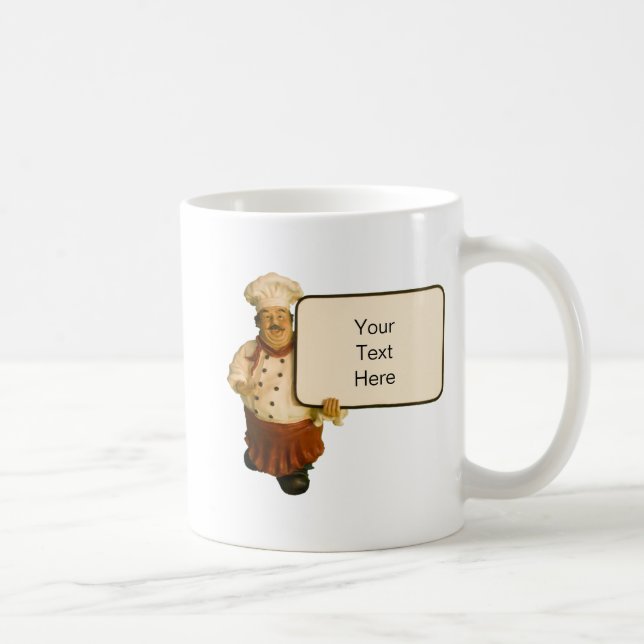 Personal Message Chef Coffee Mug (Right)