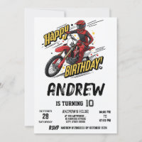 Personal Modern Motocross Dirt Motorbike Birthday