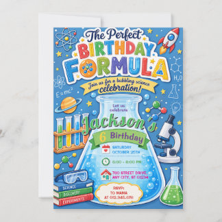 Personal Modern Scientist Birthday party Invitation