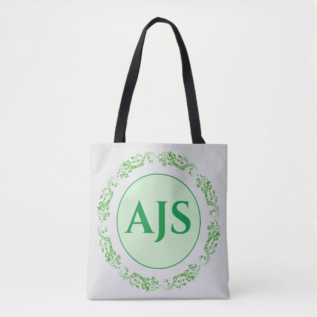 Personal monogram design. tote bag (Front)