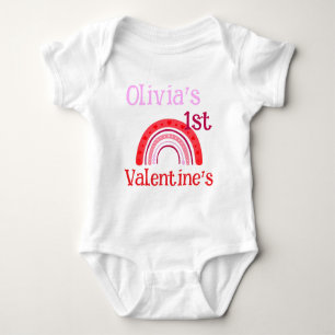 Personal My FIRST VALENTINEs Rainbow Baby Toddler Baby Bodysuit