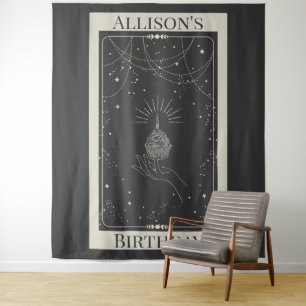 Personal Mystical Tarot Fortune Birthday Banner   Tapestry