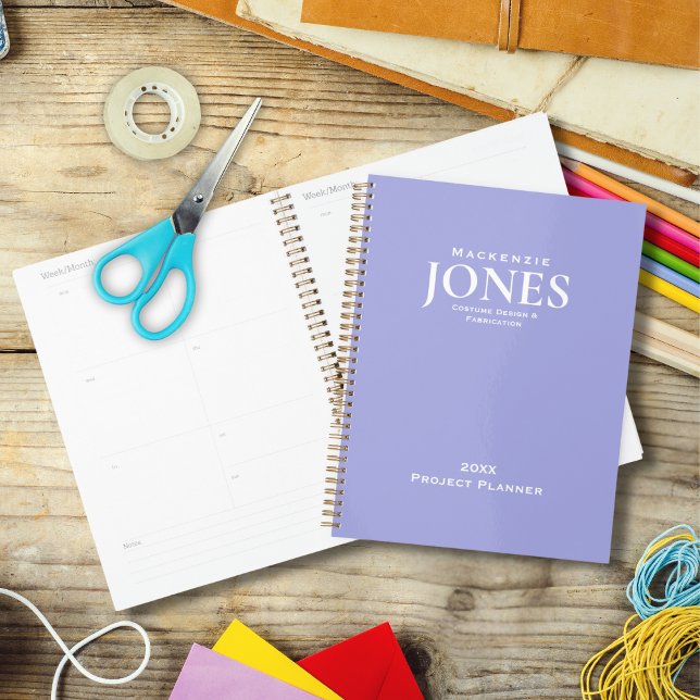 Personal Name Brand Business Logo Modern Purple Planner (Creator Uploaded)