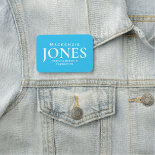Personal Name Brand Business Logo Modern Turquoise Tag