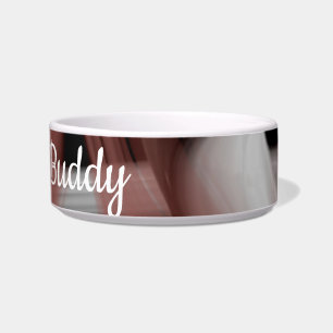 Personal Name Ceramic Pet Bowl Trend Abstract