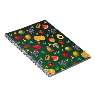 Personal Name Tropical Fruit And Vegetable Notebook