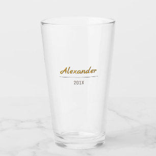 Personal Name with Year or Date Glass