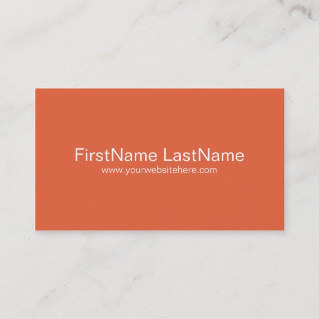 Personal Networking Business Cards in Orange (Front)