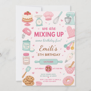 Personal Our Little Chef Baking Birthday Invitation