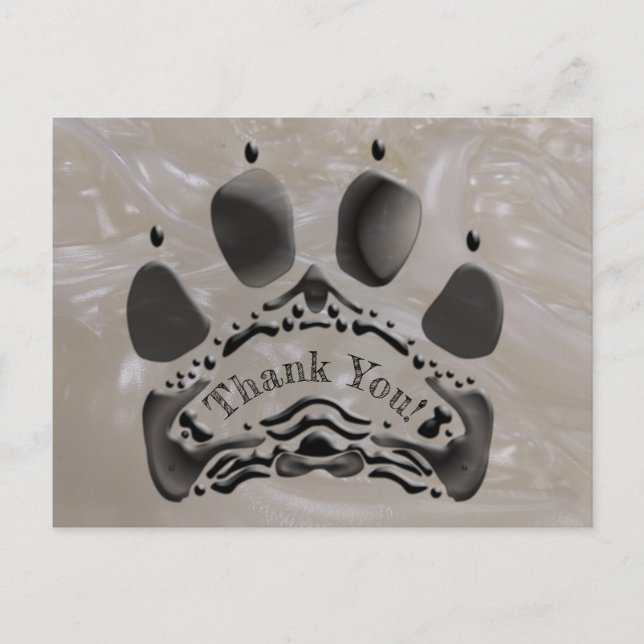 Personal Paw Print Postcard (Front)