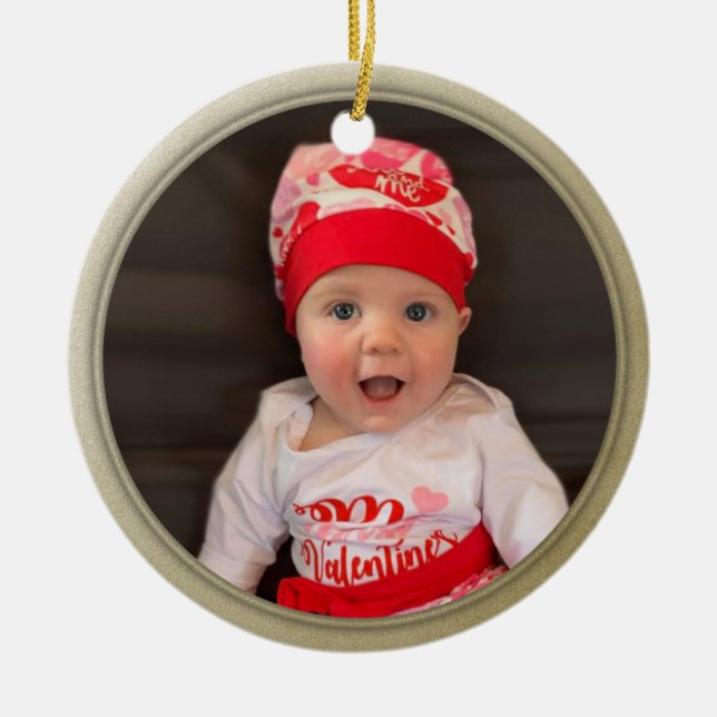 Personal Photo  Gold Ornament (Front)