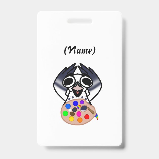 Personal Pigeon Artist Badge ID Badge (Front)