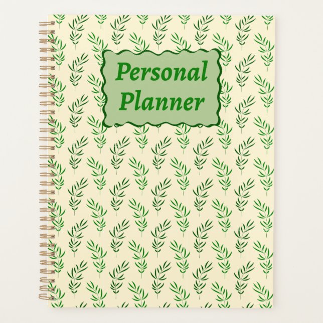 Personal Planner Seamless Floral Desgin  (Front)