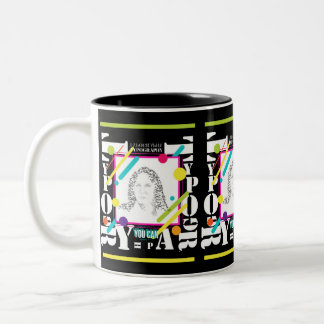Personal portrait from letters Two-Tone coffee mug
