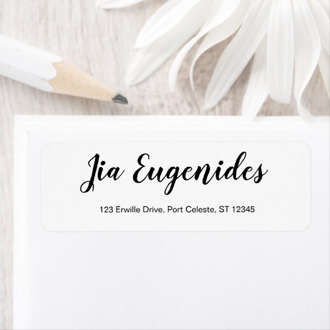 Personal Return Address Label in White Style (Insitu)