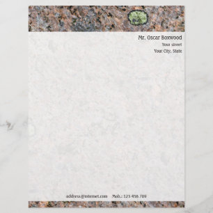 Personal Rock Texture with Return Address Customized Letterhead