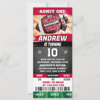 Personal Rugby birthday Ticket For boy