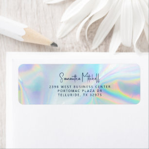 Personal Script Name Iridescent Return Address