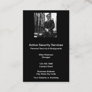 Personal Security And Bodyguards Business Card