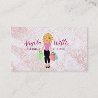 Personal Shopper Blonde lady logo Business Cards