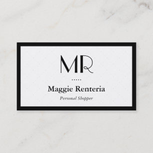 Personal Shopper - Clean Stylish Monogram Business Card