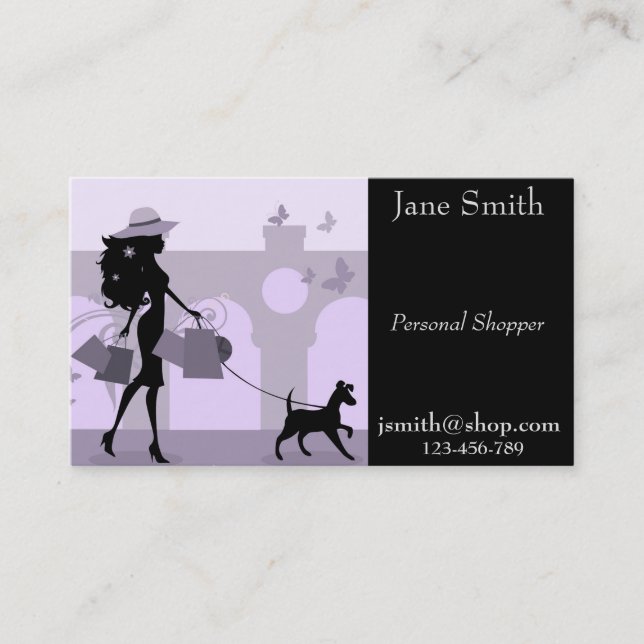Personal Shopper stylish and fashionable Business Card (Front)