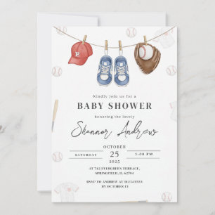 Personal Simple Baseball Baby Shower Invitation