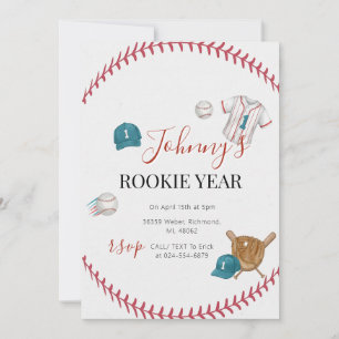 Personal Simple Baseball Birthday Party Invitation